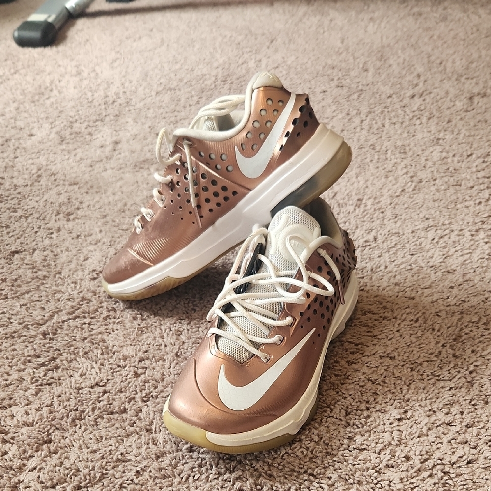 Nike Bronze and White Sneakers